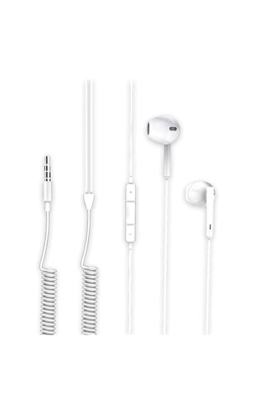 SOHO Căști intraauriculare cu control al volumului și microfon, cablu spiralat de 1,8 m, mufă de 3,5 mm, sunet Hi-Fi