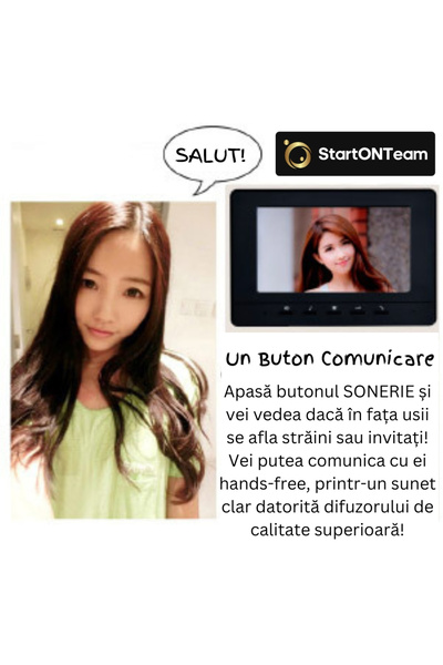 StartONTeam Smart Wired Video Intercom with Monitor, Infrared, Night Vision, Two-Way Communication