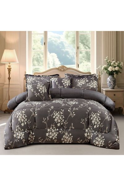 Roshen طقم مفرش 6 قطع نفرين مخمل فرو مصنوع بجودة عالية من المخمل الناعم مقاس ...