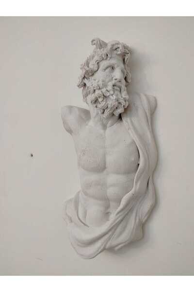 Arose Poseidon Duvar Dekor Mitolojik Biblo Yükseklik 30cm. Genişlik 15cm.