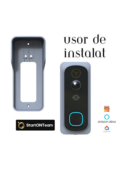 StartONTeam Smart Wireless Outdoor Video Intercom with HD Camera, Motion Sensor, Night Vision