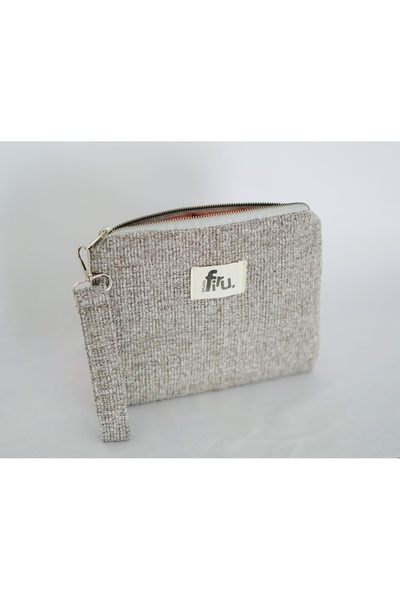 Studio Firu Metal Fermuarlı Çok Amaçlı El Çantası - Portföy - Clutch - Bilek Askılı