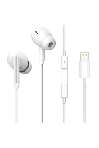 Bibilel Casti pentru iPhone, conector Lightning, microfon si control volum, alb