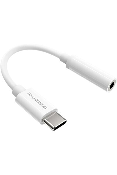 Borofone Adaptor audio BV13, 3,5 mm la USB tip C, alb