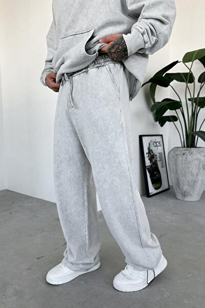 HAFKAGİYİM Gray Washable Baggy Tracksuit with Leg Stoppers