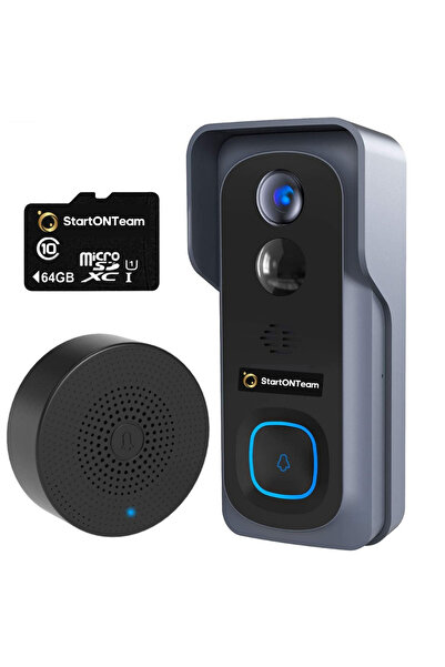 StartONTeam Smart Wireless Outdoor Video Intercom with HD Camera, Motion Sensor, Night Vision