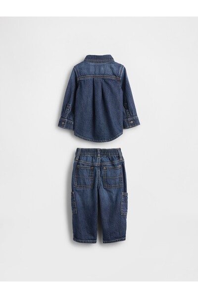 GAP Bebek Lacivert Denim Outfit Set
