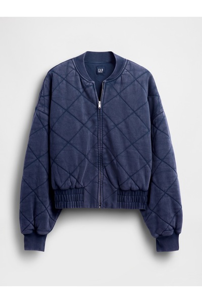 GAP Kadın Lacivert VintageSoft Kapitone Bomber Ceket