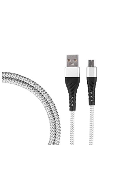 Bibilel Cablu de încărcare/transfer USB la USB-C/Type-C, 1M, ranforsat, argintiu, BBL1388