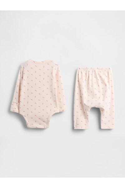 GAP Bebek Açık Pembe Baby Softspun Bodysuit Outfit Set