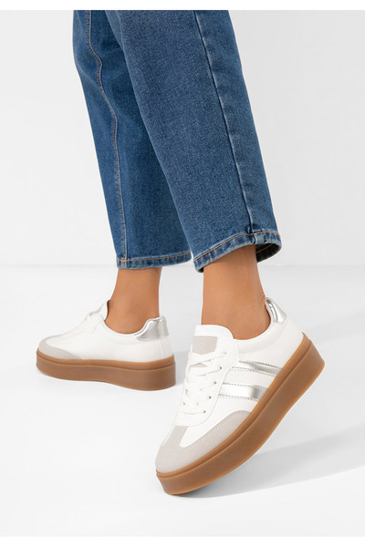 B T Shoes Stříbrné dámské tenisky Baryba