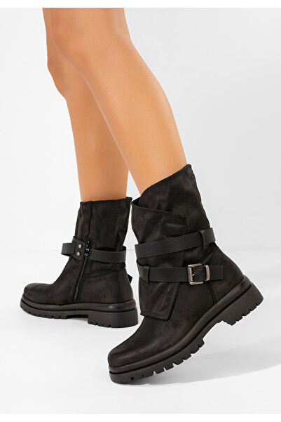 B T Shoes Γυναικεία μποτάκια Cariolia Μαύρα