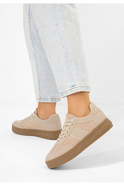 B T Shoes Sneakers γυναικεια Biania μπεζ