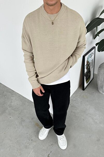 HAFKAGİYİM Крем Basic Велосипедний комір Трикотажний светр