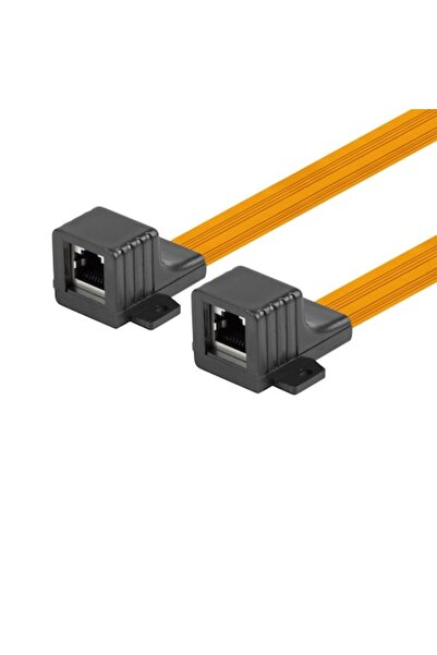 Bibilel Cablu panglica Ethernet cat 5e, extensie pe sub ferestre, 2 x RJ45 mama, 44 cm, TCL-BBL3351