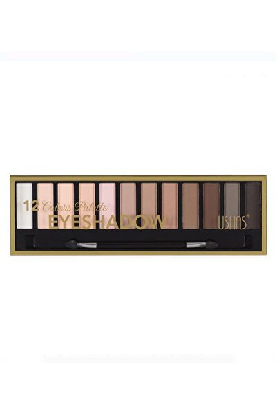 Ushas Cosmetics Matte Eyeshadow Palette 12 Brown Shades - 21g