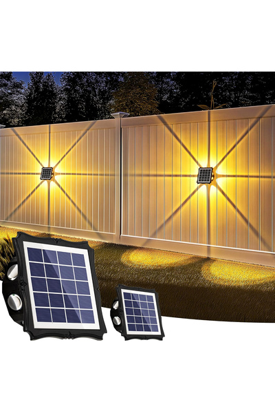 OEM Lampă solară de perete, 3 moduri de iluminare, 8 LED-uri, set de 4