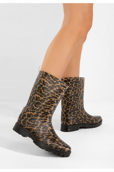 B T Shoes Zvířecí potisk dámské holínky Niviera