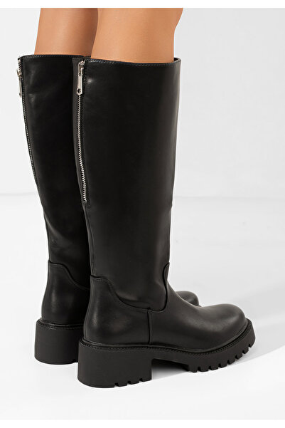 B T Shoes Černé dámské kozačky Ingia