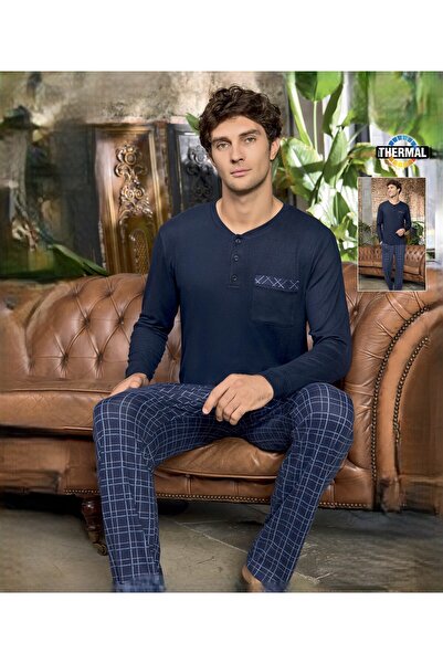 Aydoğan Men's Thermal Long Sleeve Pajama Set with Pants 250540