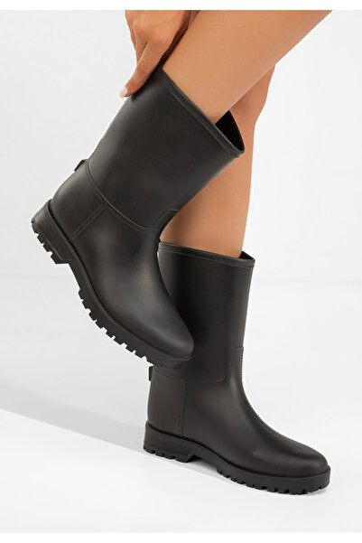 B T Shoes Černé dámské holínky Niviera