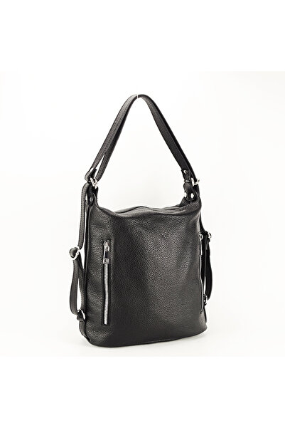 SOFILINE Rucsac de damă din piele naturală 2 în 1 B-8980 121, Negru