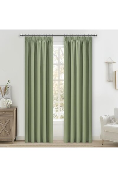 MIULEE Set 2 Draperii Blackout, 140 x 240 cm, Verde Inchis - CN