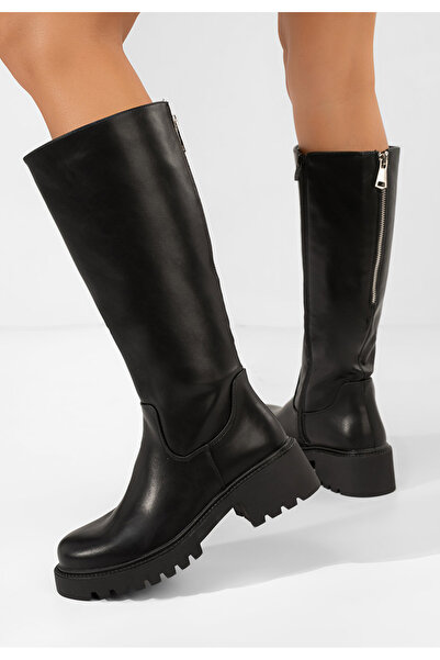 B T Shoes Černé dámské kozačky Ingia