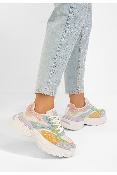 B T Shoes Viacfarebné dámské tenisky na klínku Elaris