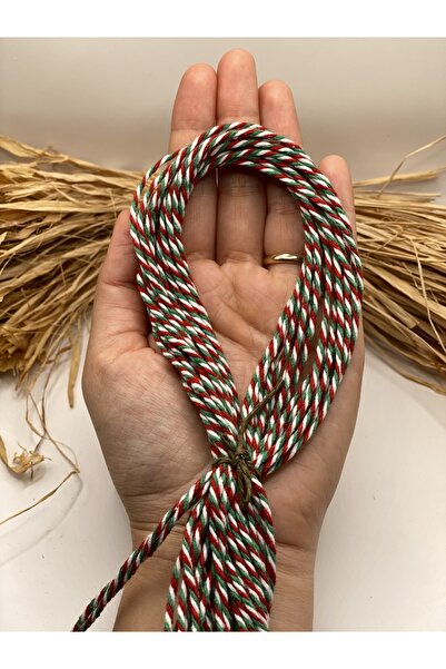 Fiolimore Premium (200 Metre 200 Gr) Marteniçka Karışık Renkli Hediye Paket İpi Bileklik Kolye Yılbaşı