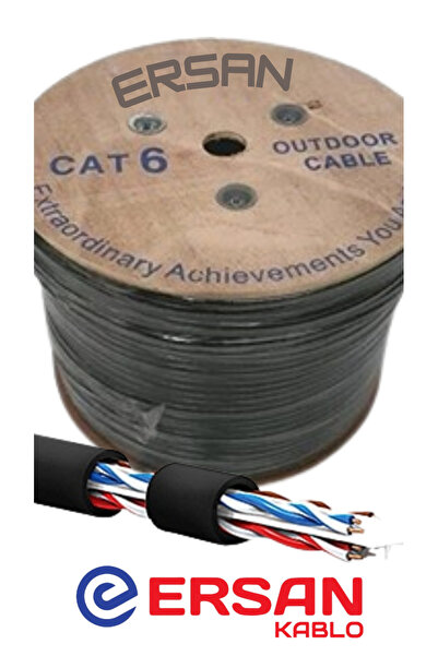 Ersan %100 BAKIR 23 AWG DIŞ ORTAM CAT6 KABLOSU (500M)