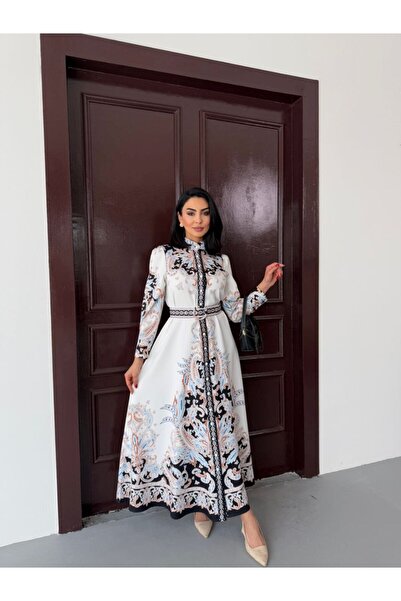 suphias Atlas Fabric Dress(Belt Included)