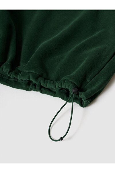 GAP Erkek Yeşil VintageSoft Oversized Logo Yarım Fermuarlı Sweatshirt