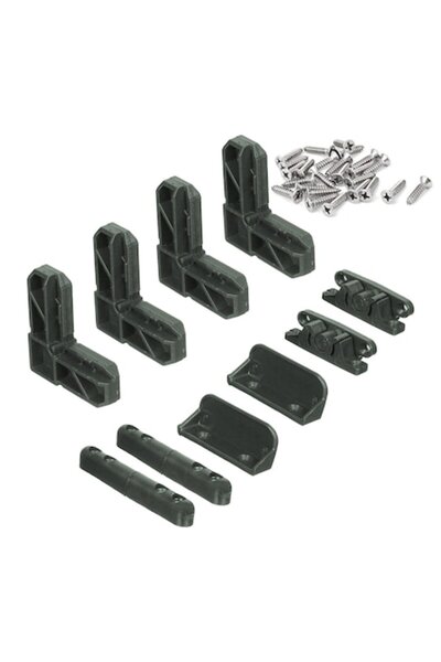 SOLIDON Set accesorii plasa tantari, pentru fereastra, 10 piese, gri antracit