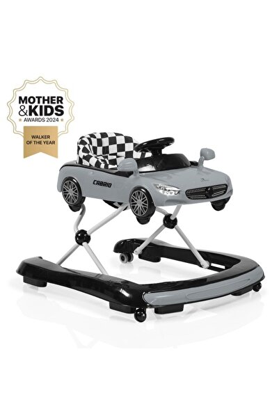 Cangaroo Cabrio 2 in 1 Baby Walker, Gray, 360-degree Rotating Front Wheels