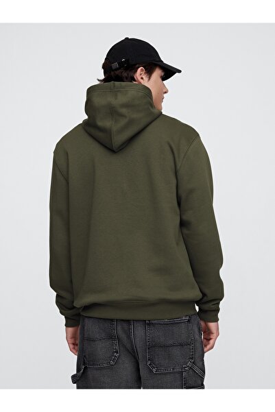 GAP Erkek Haki Relaxed Logo Sweatshirt