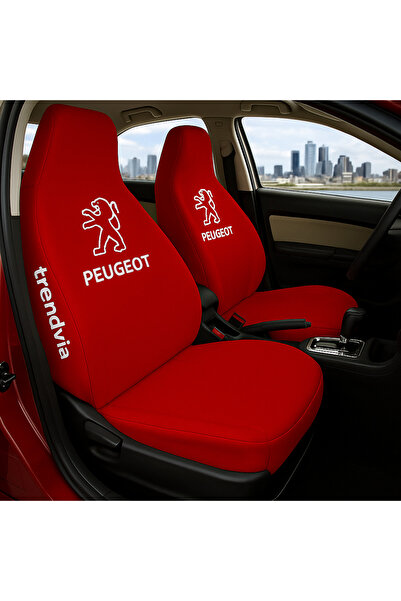 trivexa Peugeot Front and Rear Seat Cover | Auto Service Cover Combed Cotton Fabric