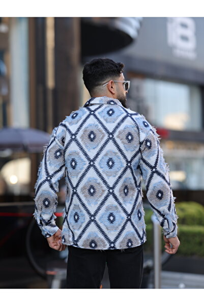 Oyga Чоловіча сорочка з широким кроєм та візерунком