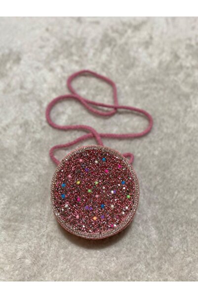 CANSU BUTİK Taşlı Hasır Çanta Fuşya