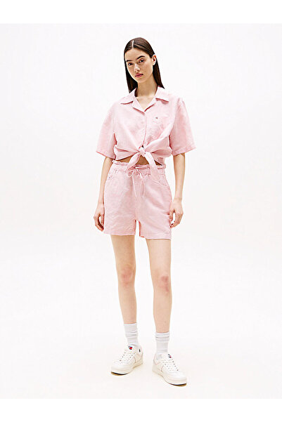 Tommy Hilfiger Women's Tjw Crop Linen Shirt