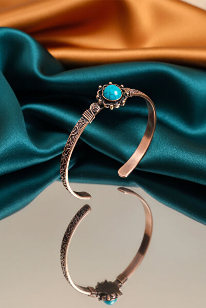 NehirTaş سوار نحاسي مرصع بحجر الفيروز المعتمد