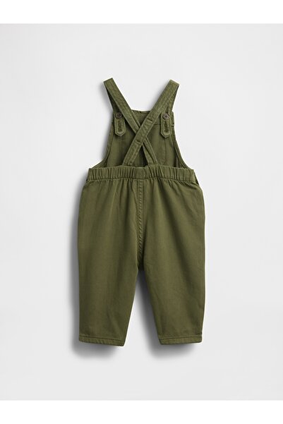 GAP Bebek Haki Denim Askılı Tulum
