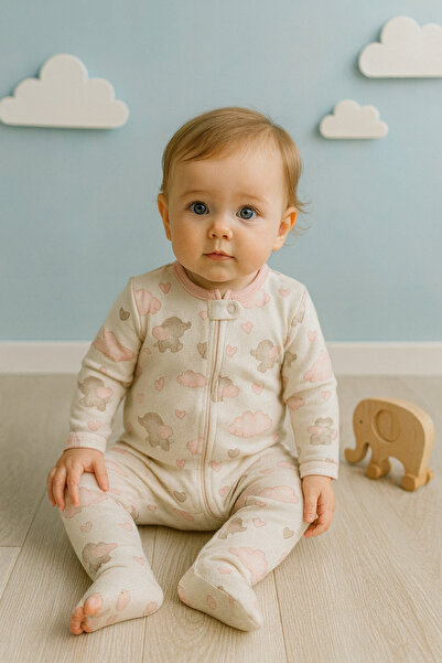 GMG Baby بذلة غائمة بسحاب على شكل فيل للفتيات لمدة 9 أشهر و12 شهرًا و18 شهرًا