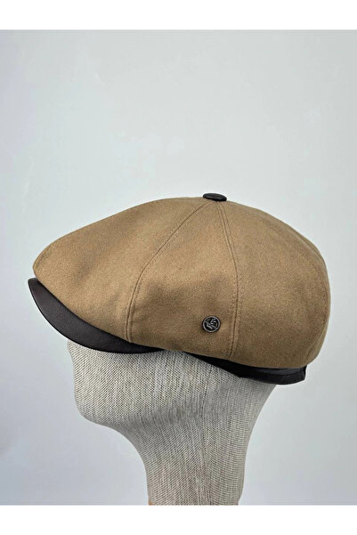 KARNAS ŞAPKA Șapcă de iarnă – cu vizor din piele, țesătură din lână cașmir
