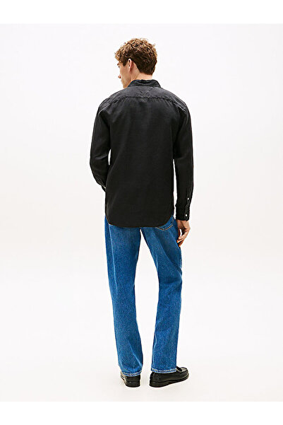 Tommy Hilfiger Men's Piece-Dyed Linen Shirt