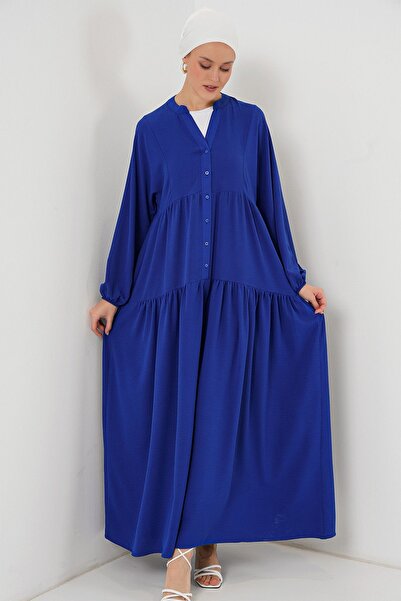 Hiccup BDART рокля с V-образно деколте, копчета и свободна кройка