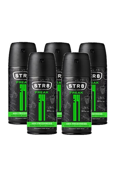 str8 Deodorant spray barbati Freak, 5 x 150 ml