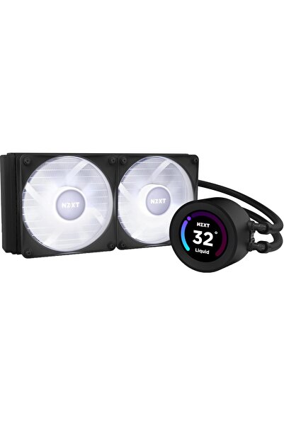 Nzxt مبرد المعالج السائل Kraken Elite 240 RGB - RL-KR24E-B1 - نظام تبريد متكامل 240 مم - شاشة LCD قابلة للتخصيص 2.36 بوصة