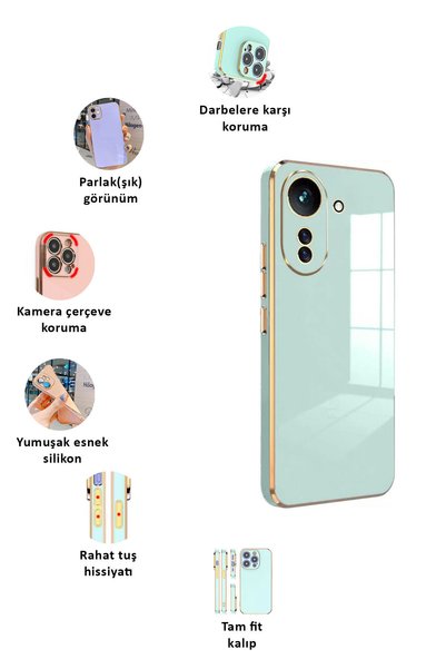CEPSTOK Xiaomi Redmi 13C Case Soft Glossy Silicone with Edge Detail