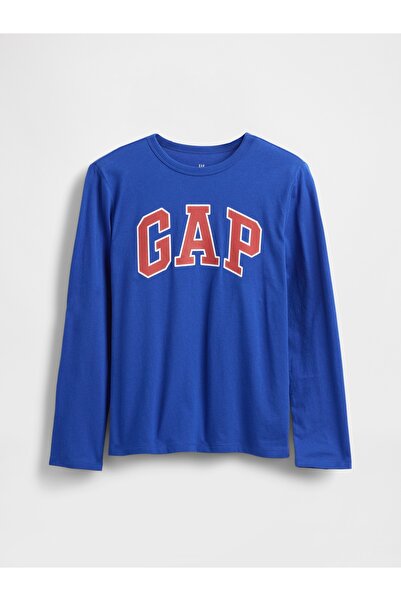 GAP Erkek Çocuk Mavi Logo T-Shirt